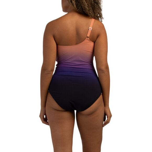 PROFILE BY GOTTEX Purple Multi Ombre One Shoulder One-piece Swimsuit - Picture 2 of 2